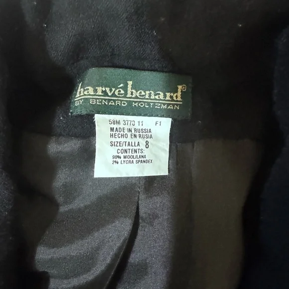 Harve Benard Black Blazer Classic Tailored Suit Jacket - Picture 5 of 5
